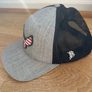 Branded Bills Gray and Black Mesh Snapback Hat